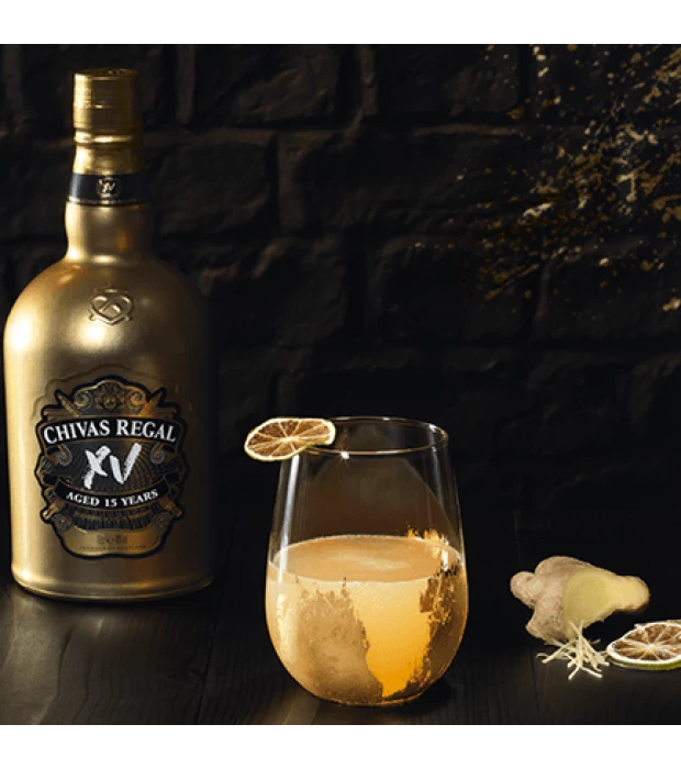 Виски Chivas Brothers Limited XV 15 лет выдержки 0,7 л 40% в подарочной упаковке + 2 стакана купить