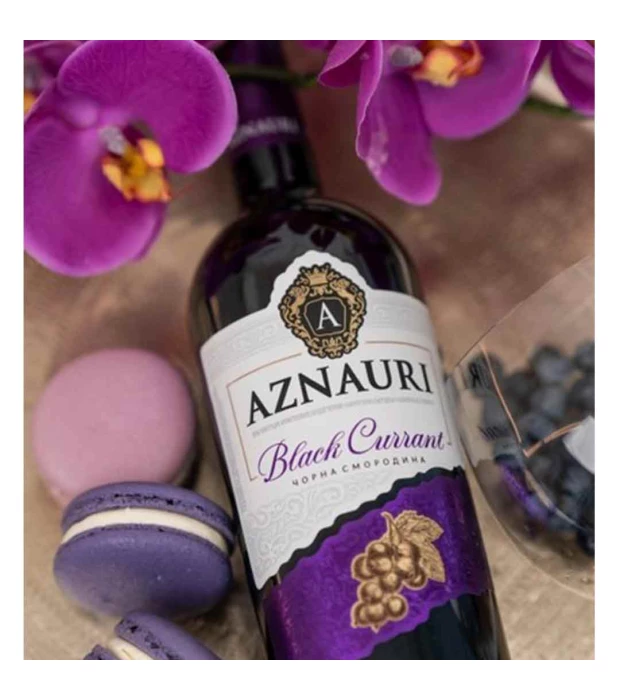 Вино Aznauri Черная смородина красное сладкое 0,75л 9-13% купить