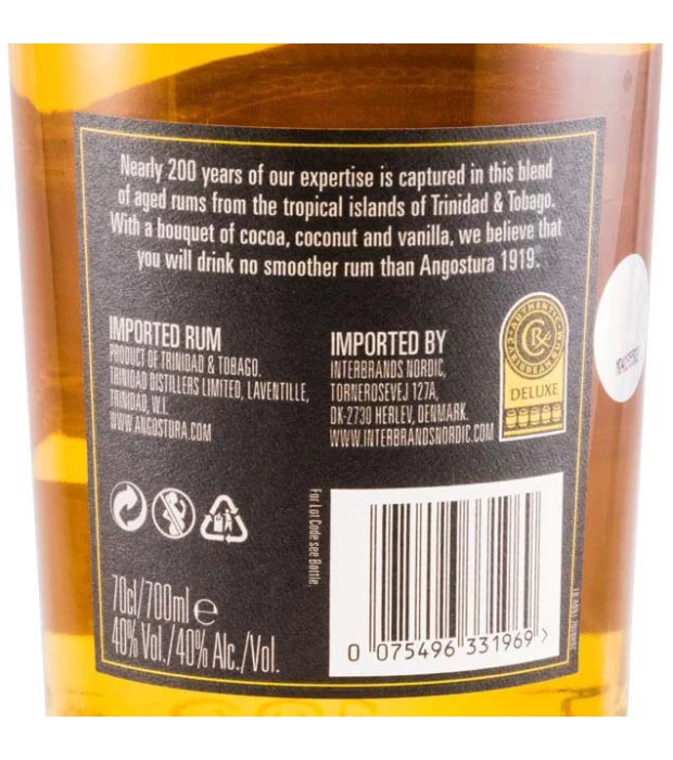 Ром Angostura 1919 года от 8 лет выдержки 0,7л 40% в Украине