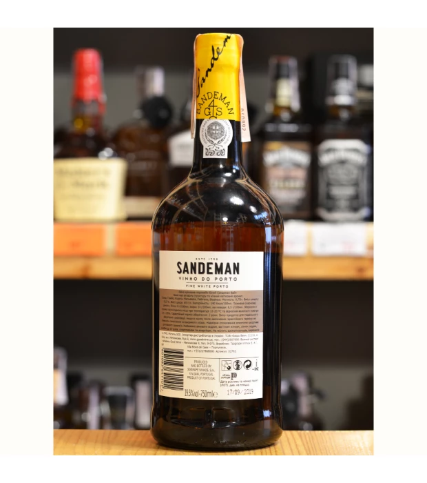 Портвейн Sandeman White Porto Sogrape Vinhos белый сладкий 0,75л 19,5% купить