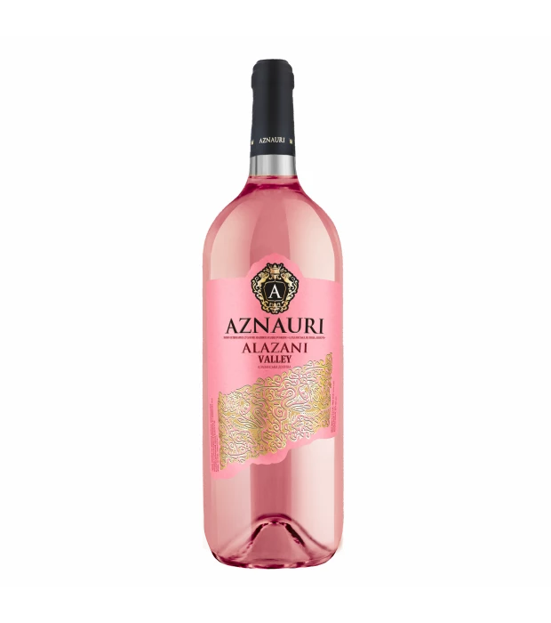 Вино Aznauri Alazani Valley розовое полусладкое 1,5л 9,0-13%