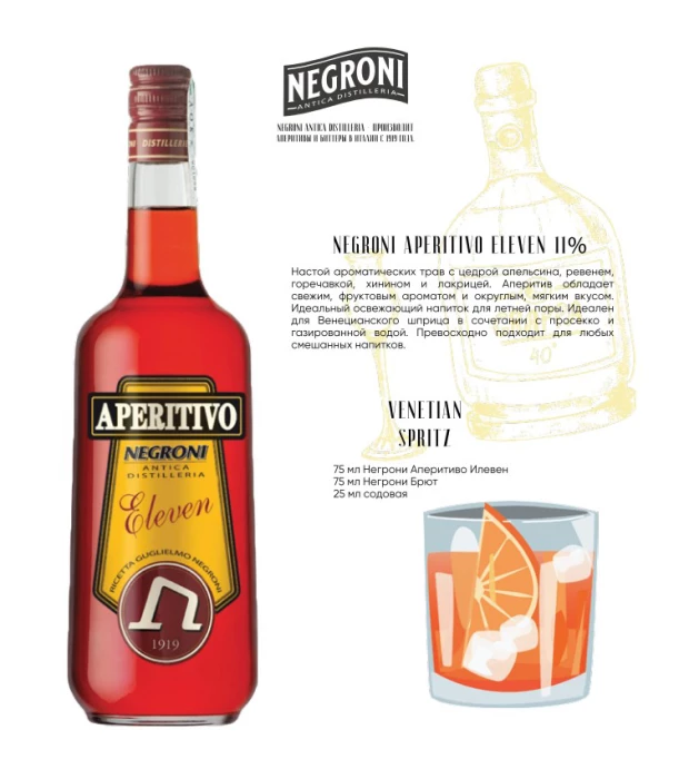 Лікер Negroni Eleven 1л 11% купити