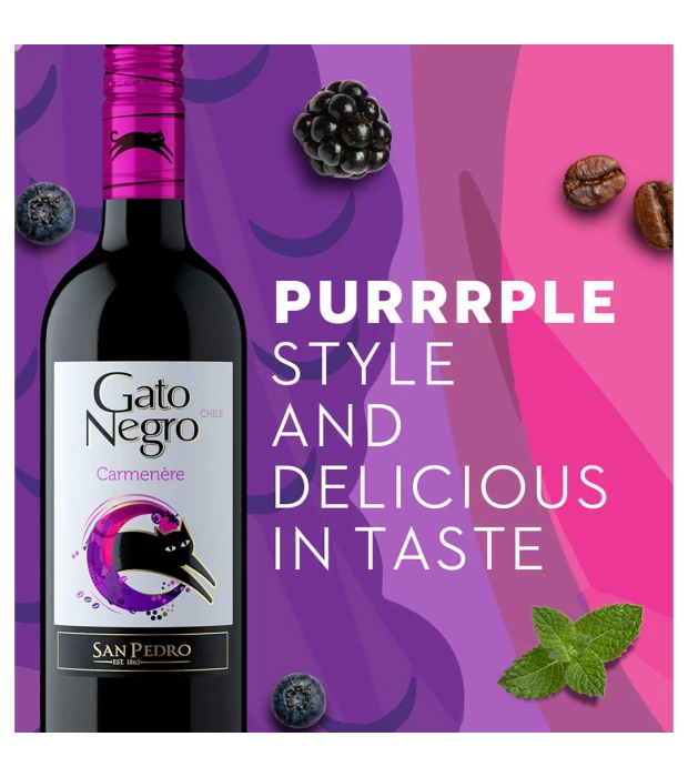 Вино Gato Negro Carmenere красное сухое 0,75л 13-14% купить