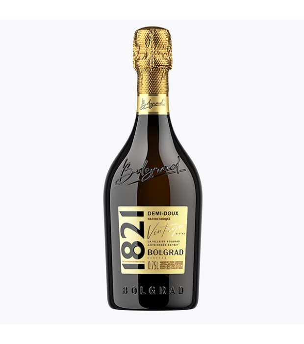 Шампанское Bolgrad 1821 Demi-Doux Vintage Bolgrad полусладкое 0,75л 10,5-12,5%