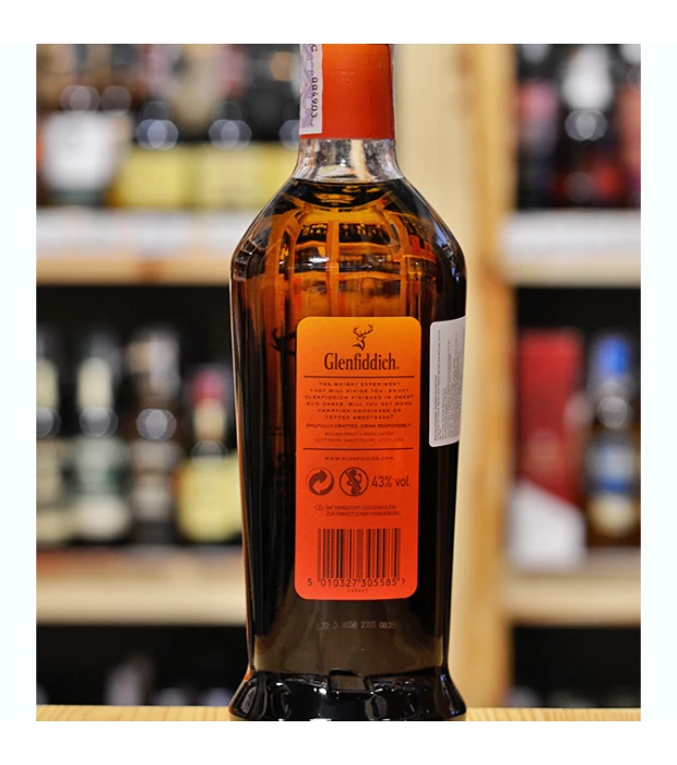 Виски односолодовый Glenfiddich Fire and Cane 8 лет выдержки 0,7 л 43% купить