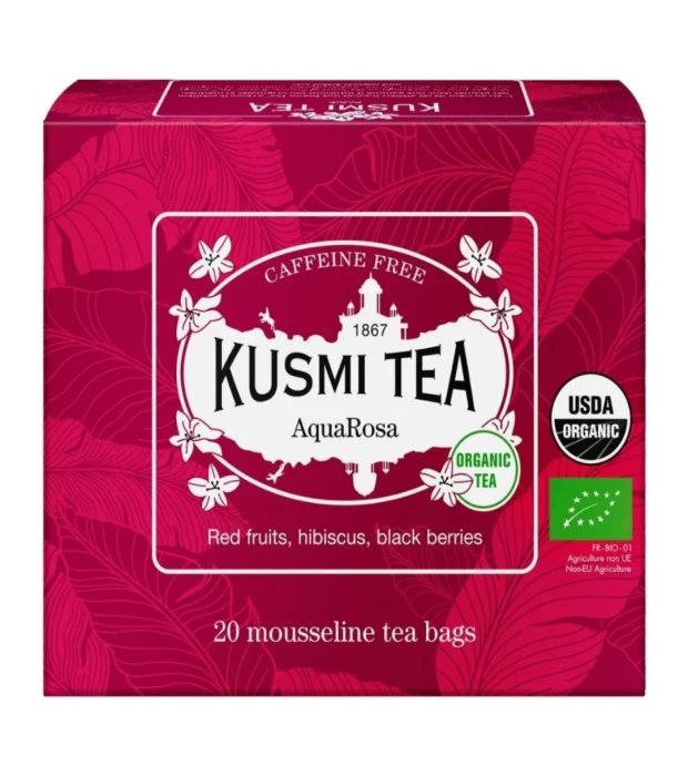 Чай травяной АкваРоза органический, Kusmi Tea, 20х2г