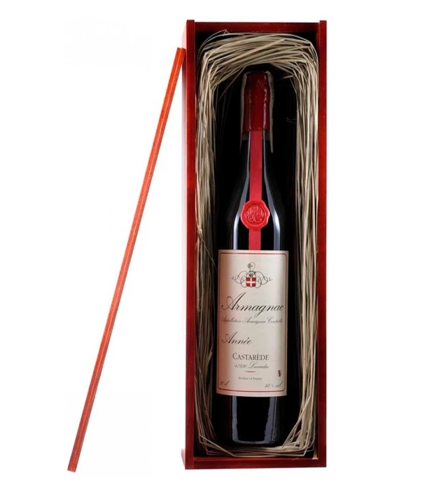 Арманьяк Armagnac Castarede 1991 янтарный в деревянной коробке 0,7л 40%
