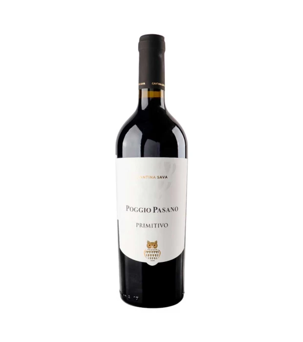 Вино Cantina Sava Poggio Pasano Primitivo Puglia IGP красное сухое 0,75л 13,5%