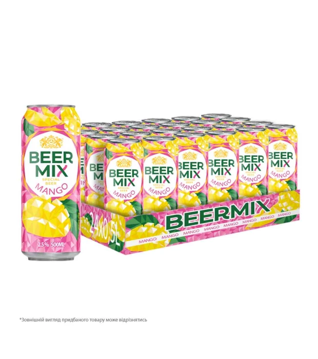 Пиво Оболонь BeerMix Манго ж/б 0,5л 2,5%