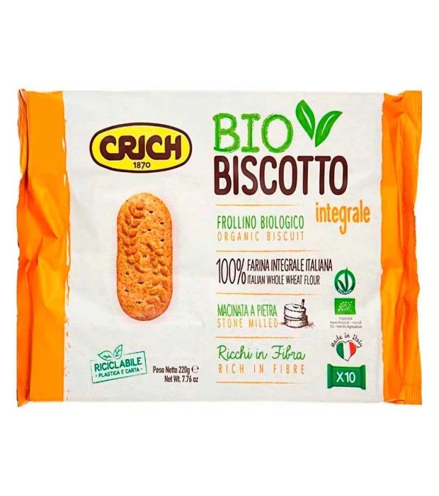 Печенье из цельнозерновой муки органическое Crich 220г