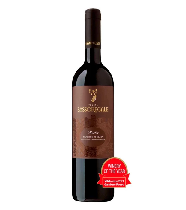 Вино "Мерло DOC" Сассорегаль червоне сухе Санта Маргарита 0,75 л 14%