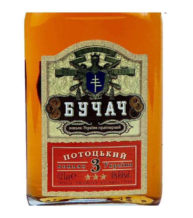 Бренди Бучач Потоцкий 3 звезды 0,2л 40% купить