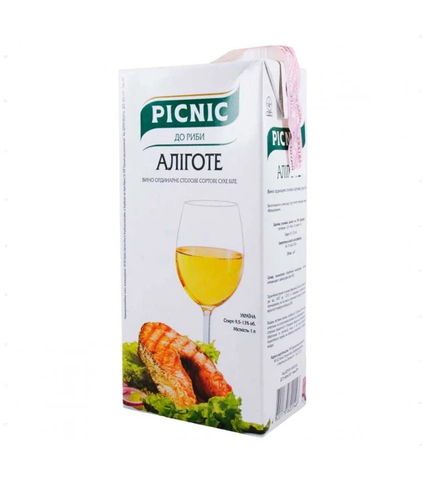 Вино Picnic Aligote біле сухе 1л 9,5-13%