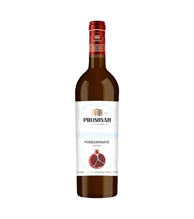 Вино Прошян Гранатове напівсолодке 0,75л 12%