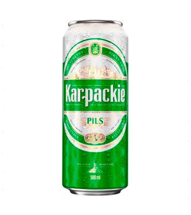 Пиво Karpackie Pils светлое фильтрованное 0,5л 4%