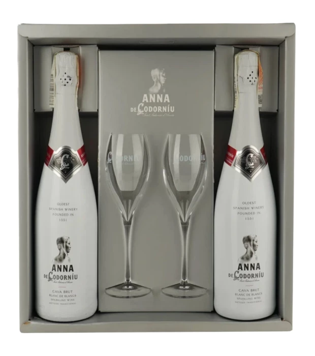Набор из двух бутылок вин игристых белых брют Codorniu Anna Blanc de Blanc Brut 0,75л 11,5%
