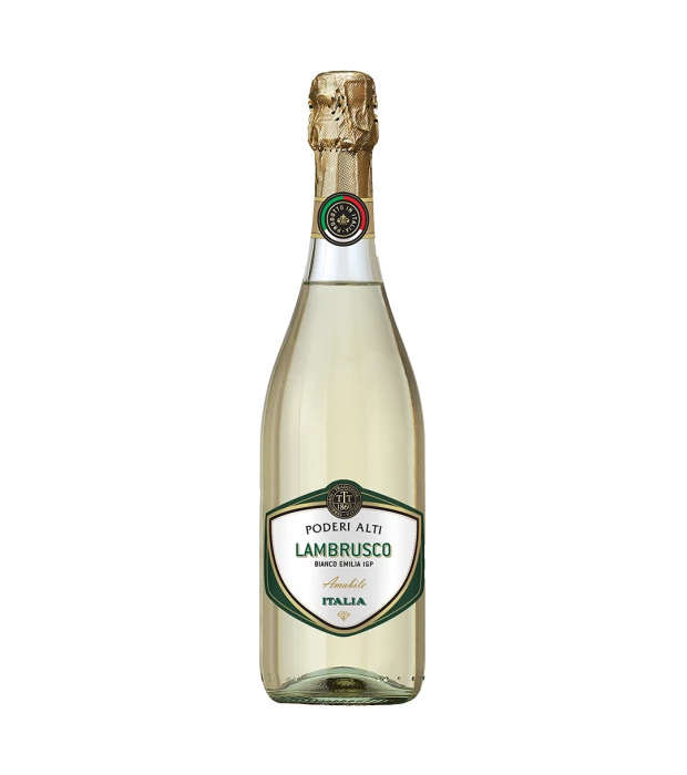 Вино игристое Poderi Alti Lambrusco dell'Emilia белое полусладкое 0,75л 7,5%