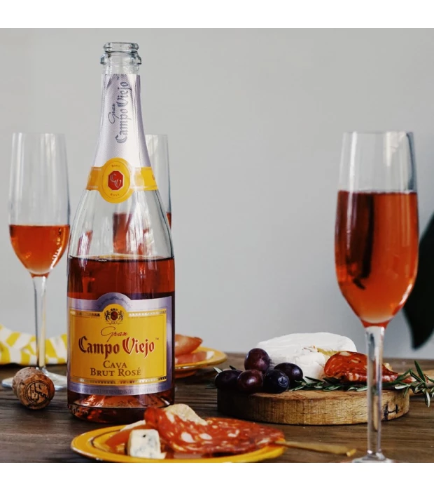 Вино игристое Campo Viejo Cava Brut Rose розовое 0,75л 12% купить