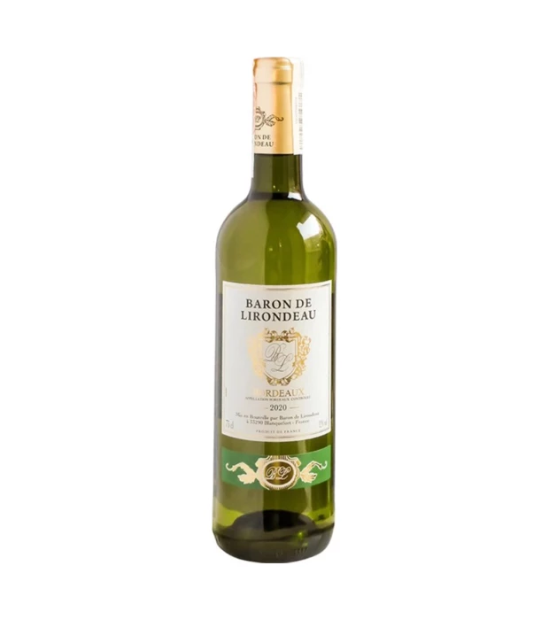 Вино Бордо Baron de Lirondeau біле сухе 0,75л 11%