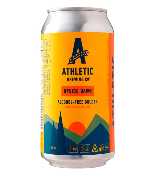 Пиво светлое фильтрованное пастеризованное Атлетик Апсайд Доун безалкогольное 355мл