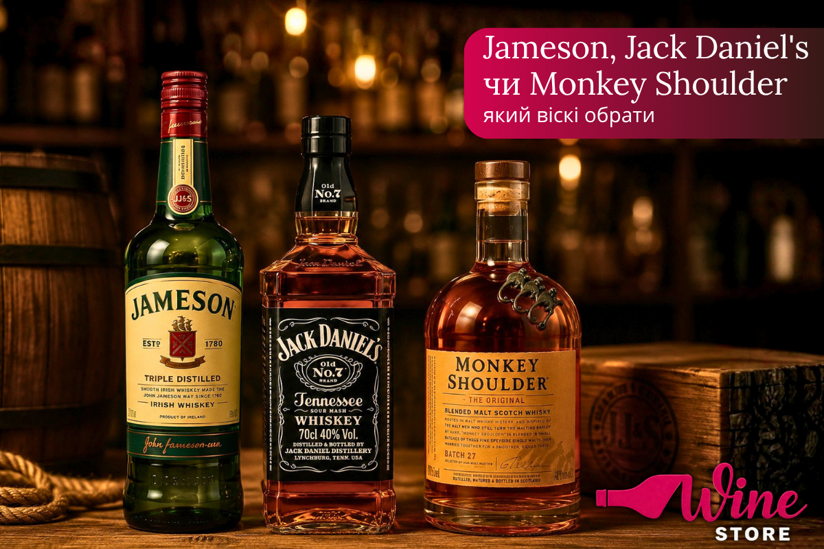 Jameson, Jack Daniel's чи Monkey Shoulder: який віскі обрати