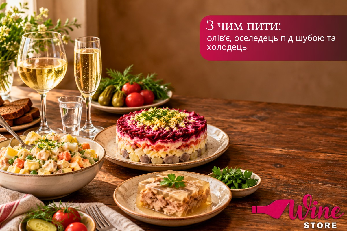 Что пить с оливье, селёдкой под шубой и холодцом