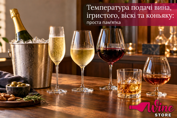Температура подачи вина, игристого, виски и коньяка: простая памятка